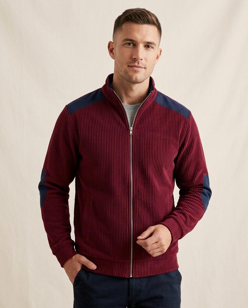 Lands Mode - Lyver | Gerippte Gepatchte Jacke Herren