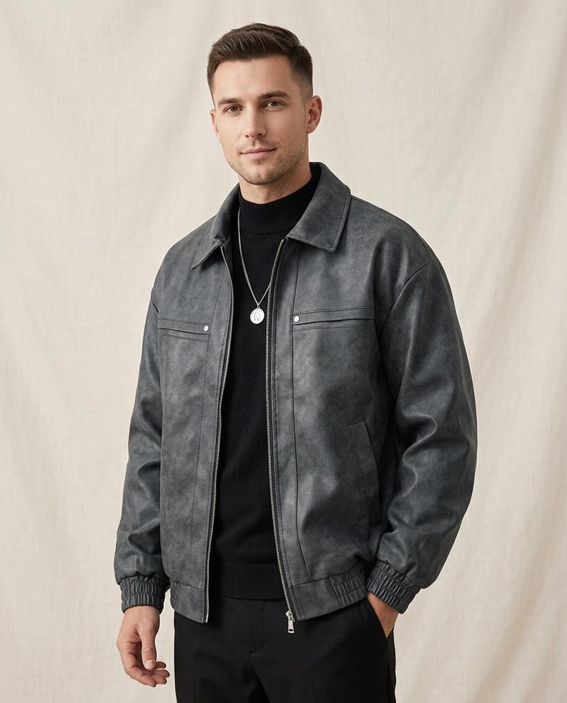 Lands Mode - Camel | Strukturierte Locker Geschnittene Jacke Herren