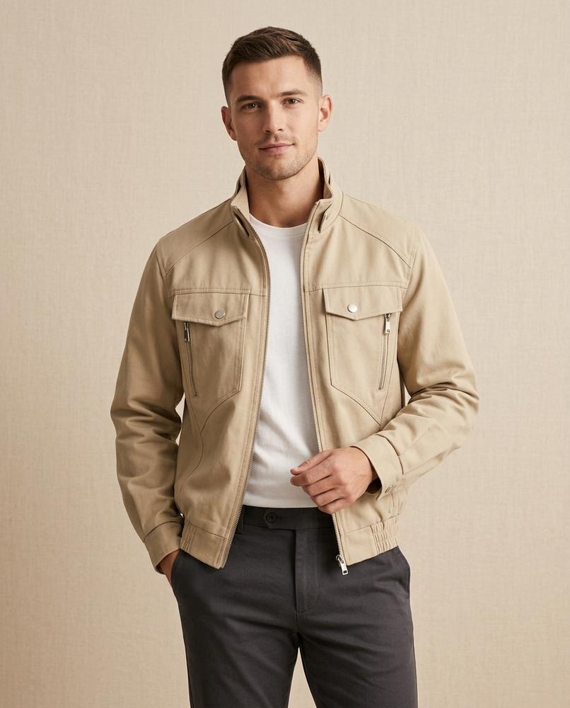 Lands Mode - Yolom | Reißverschluss Stehkragen Jacke Unisex