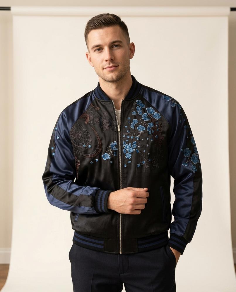 Lands Mode - Ramer | Bestickte Zweifarbige Jacke Unisex