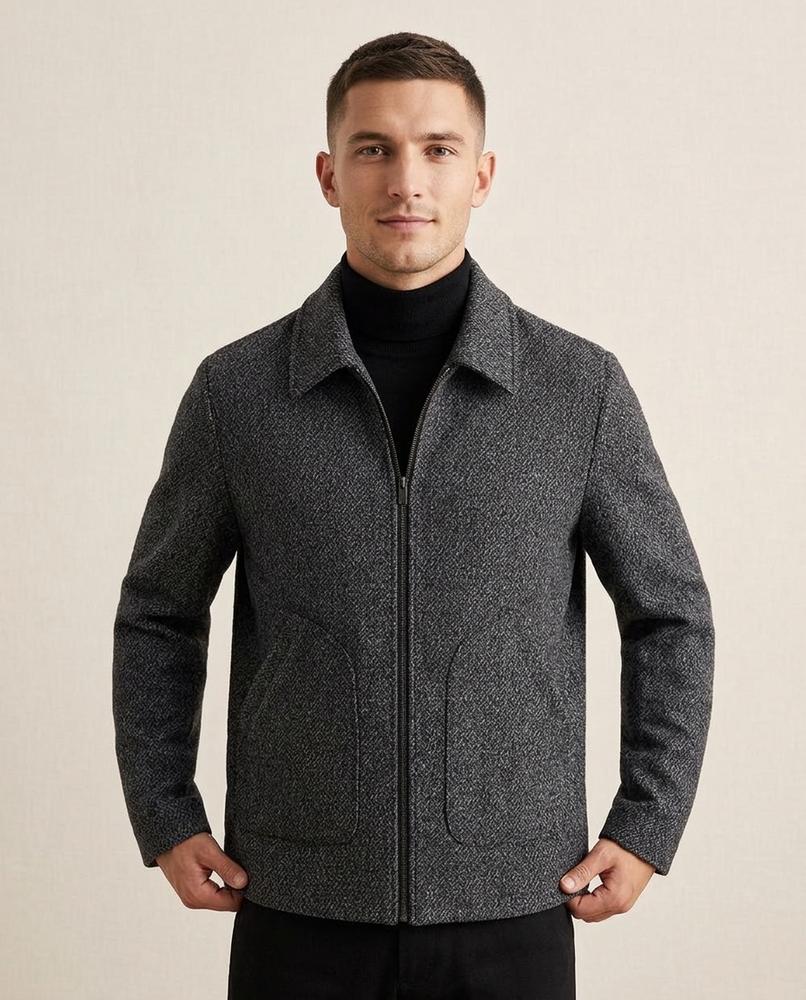 Lands Mode - Armel | Strukturiert Meliert Jacke Herren