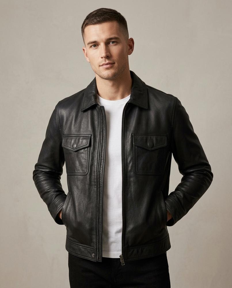 Lands Mode - Arran | Gefütterte Leder Jacke Herren
