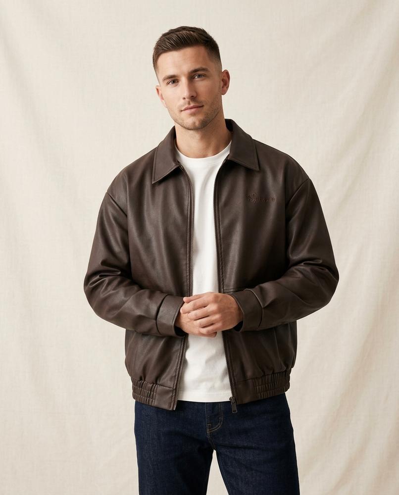 Lands Mode - Veram | Locker-Geschnitten Kunstleder Jacke Unisex