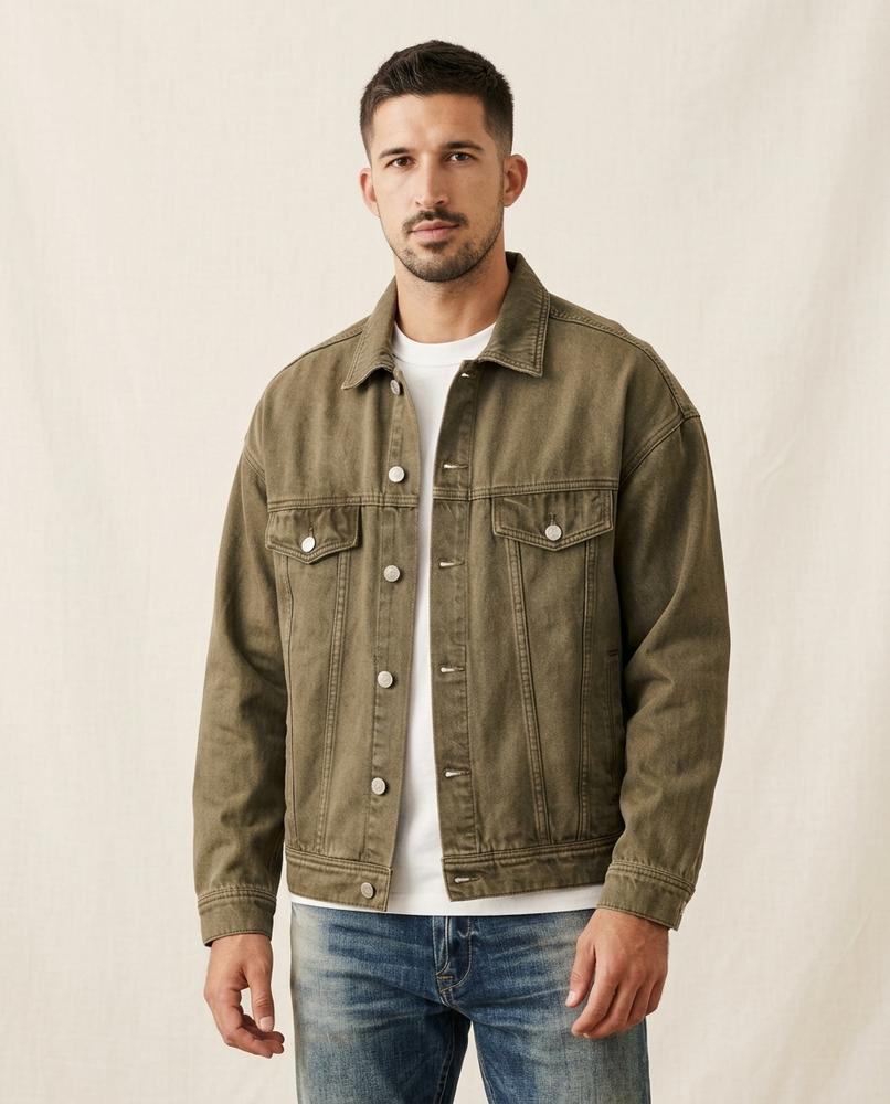 Lands Mode - Taken | Geknöpfte Baumwoll Jacke Herren