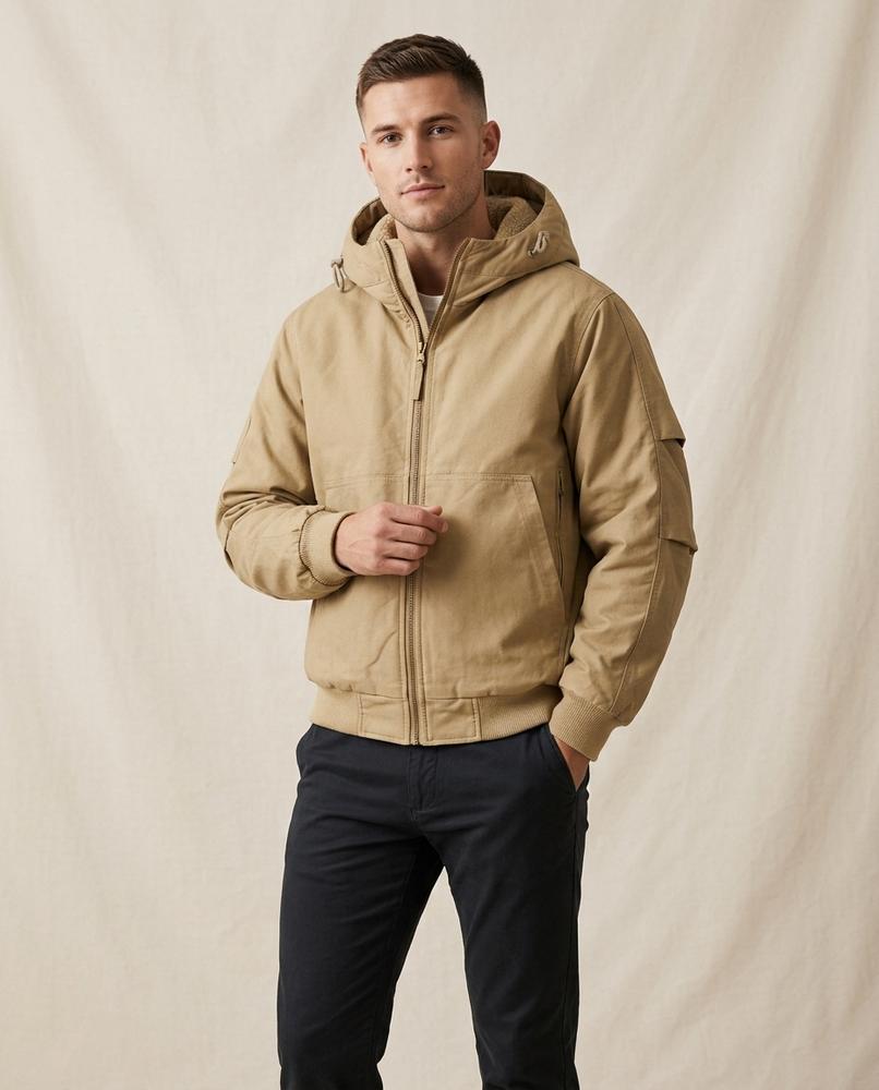Lands Mode - Valin | Gefütterte Kapuzen Jacke Herren