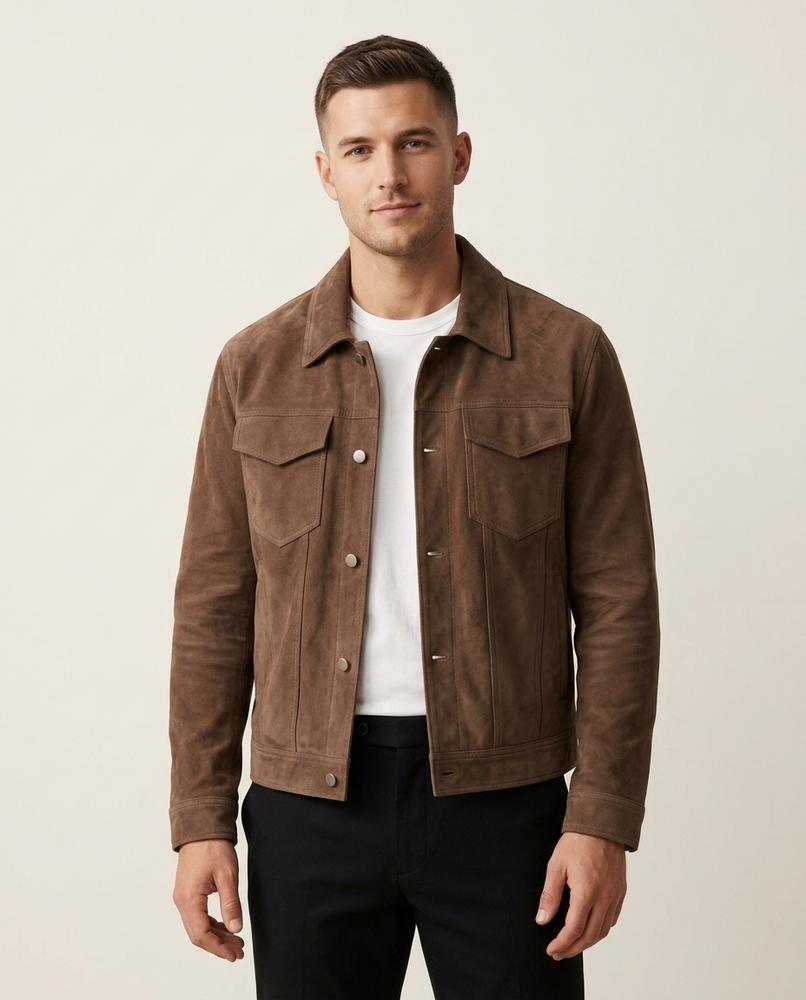 Lands Mode - Dakar | Veloursartig Geknöpft Jacke Herren