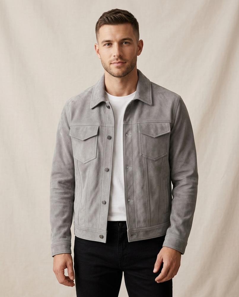 Lands Mode - Dakar | Veloursartig Geknöpft Jacke Herren