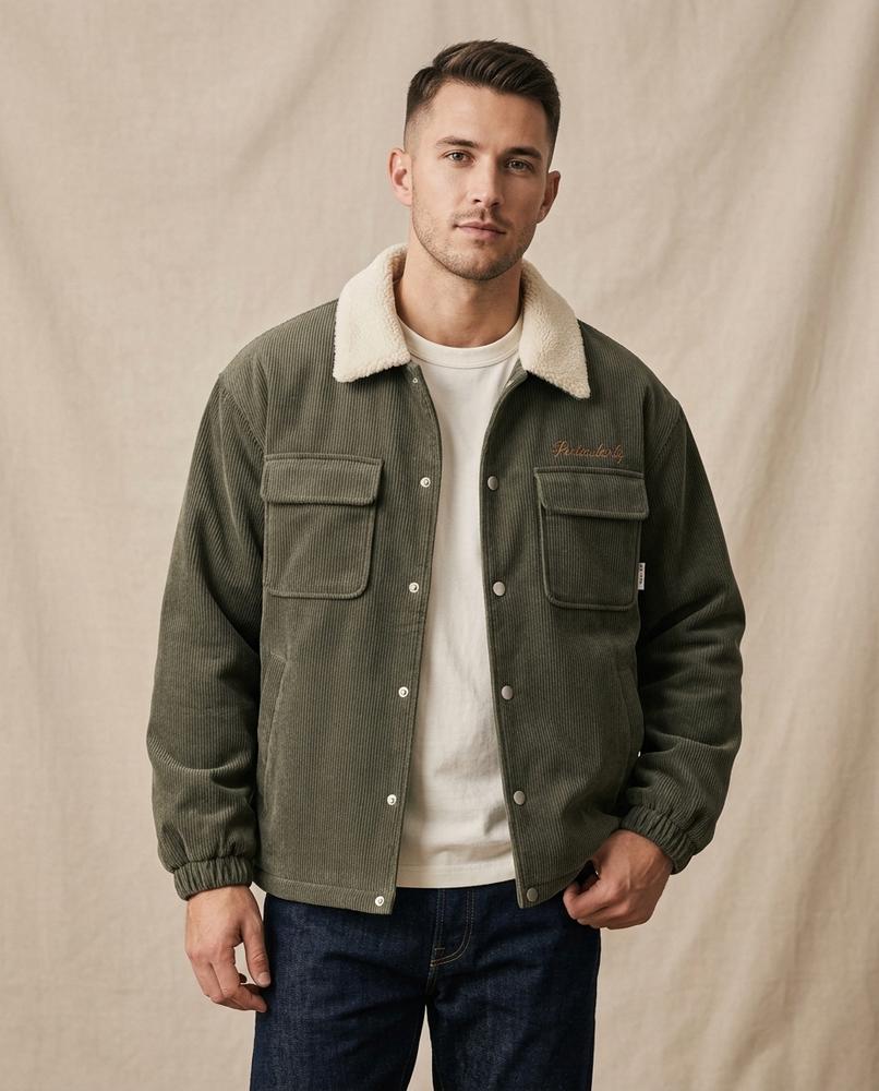 Lands Mode - Elron | Gefütterte Cord Jacke Unisex