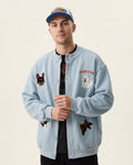 Lands Mode - Letir | Bestickt Geknöpft Jacke Unisex