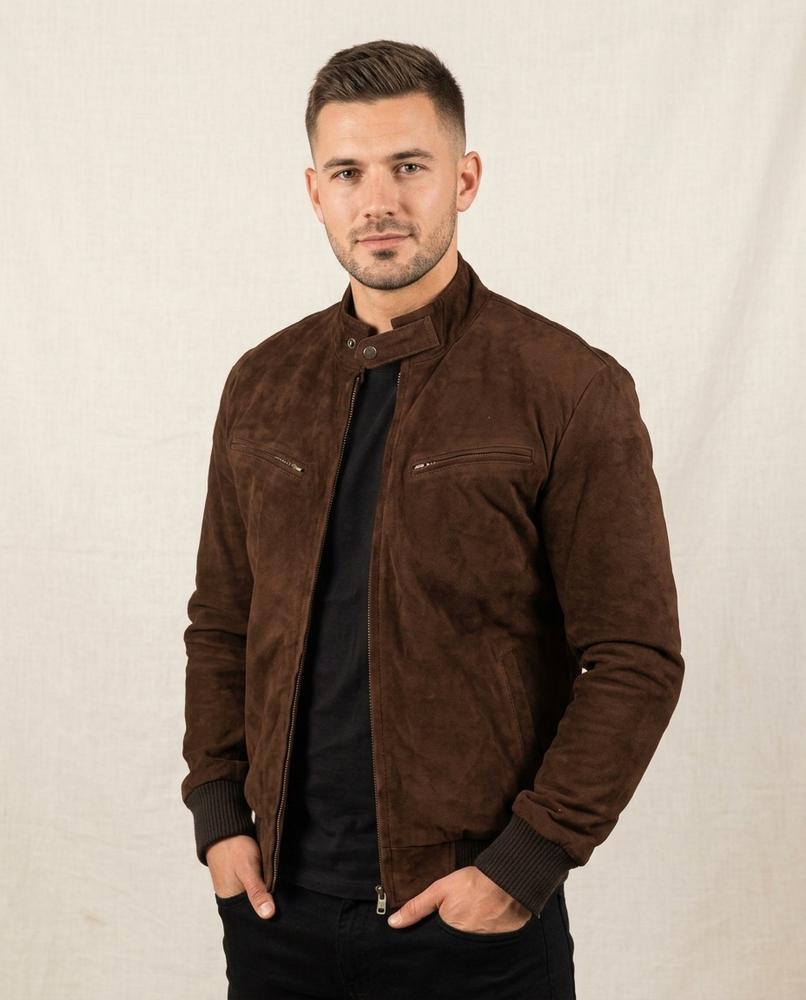 Lands Mode - Nemor | Taillierte rauleder Jacke Herren