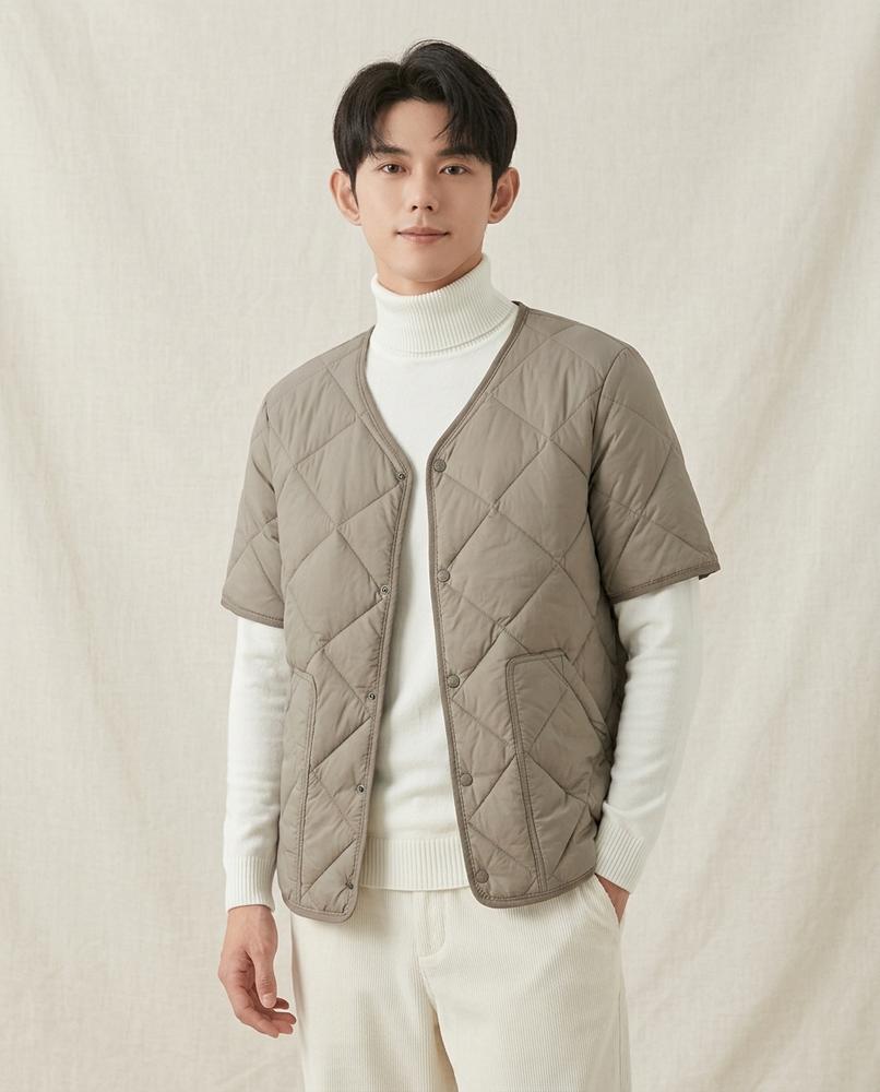 Lands Mode - Zeken | Gesteppt Kurzärmelig Jacke Herren