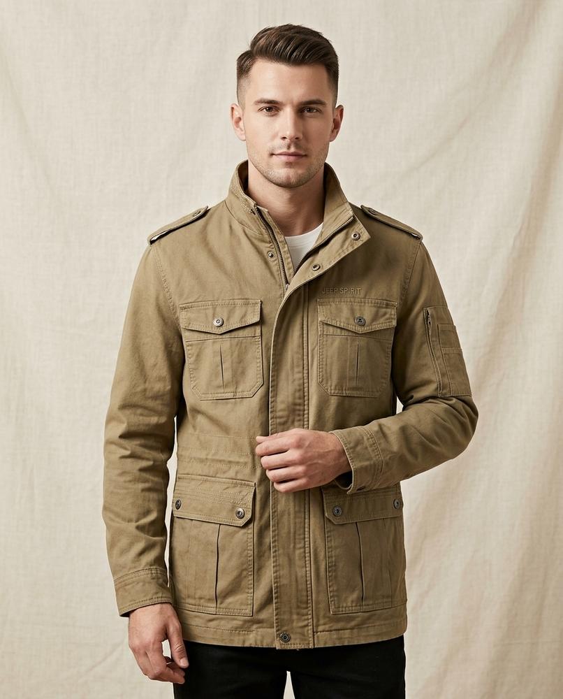 Lands Mode - Vilen | Stehkragen Multitaschen Jacke Herren