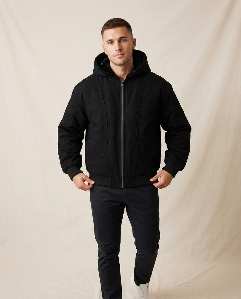 Lands Mode - Mamor | Gefütterte Kapuzen Jacke Unisex