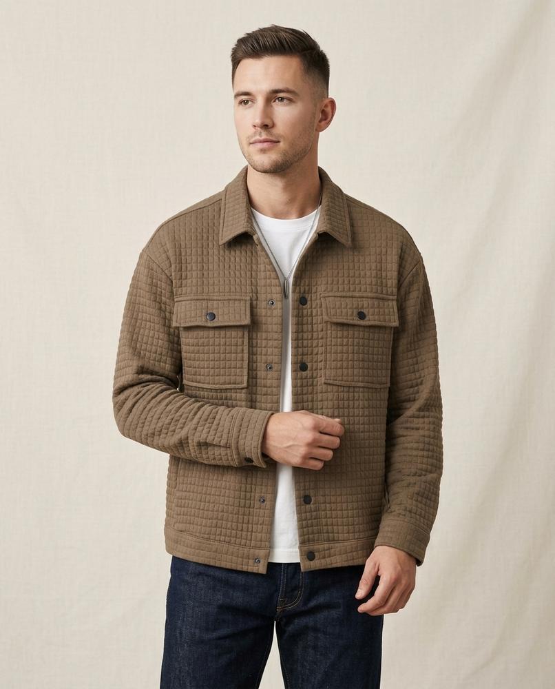 Lands Mode - Rovar | Strukturiert Geknöpft Jacke Herren