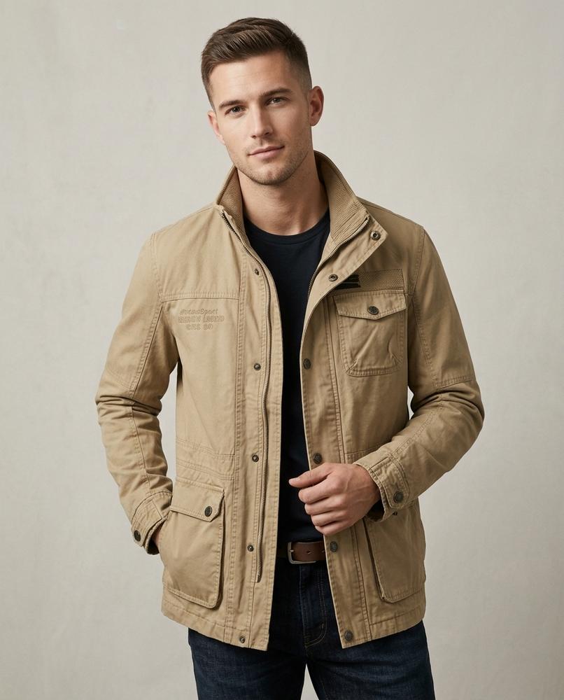 Lands Mode - Rosil | Stehkragen Baumwoll Jacke Herren