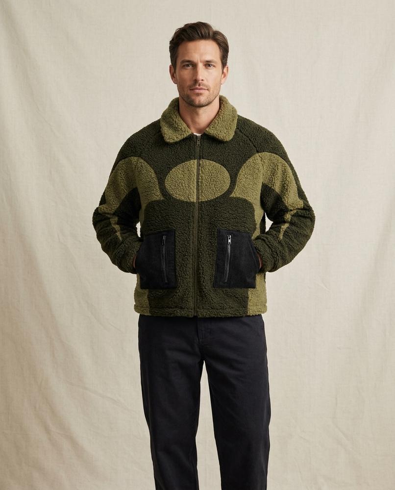 Lands Mode - Yokar | Zweifarbig Strukturiert Jacke Unisex