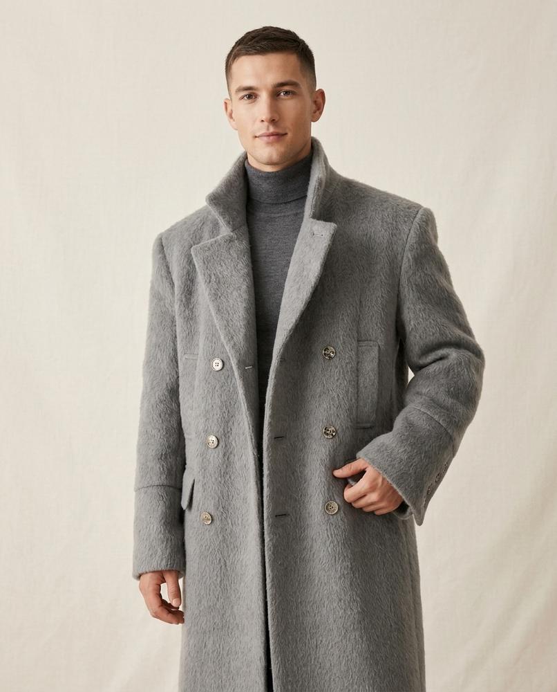 Lands Mode - Cokar | Doppelreihig Langgeschnitten Mantel Unisex
