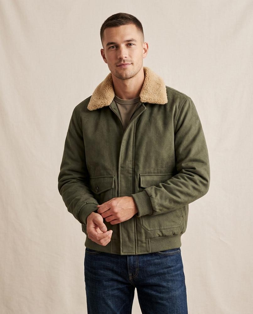 Lands Mode - Laven | Gefüttert Veloursartig Jacke Herren