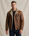 Lands Mode - Riser | Gefütterte Lederne Jacke Herren