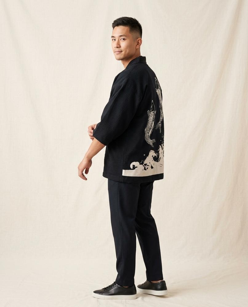Lands Mode - Dalor | Bedruckt Halbärmelig Jacke Unisex