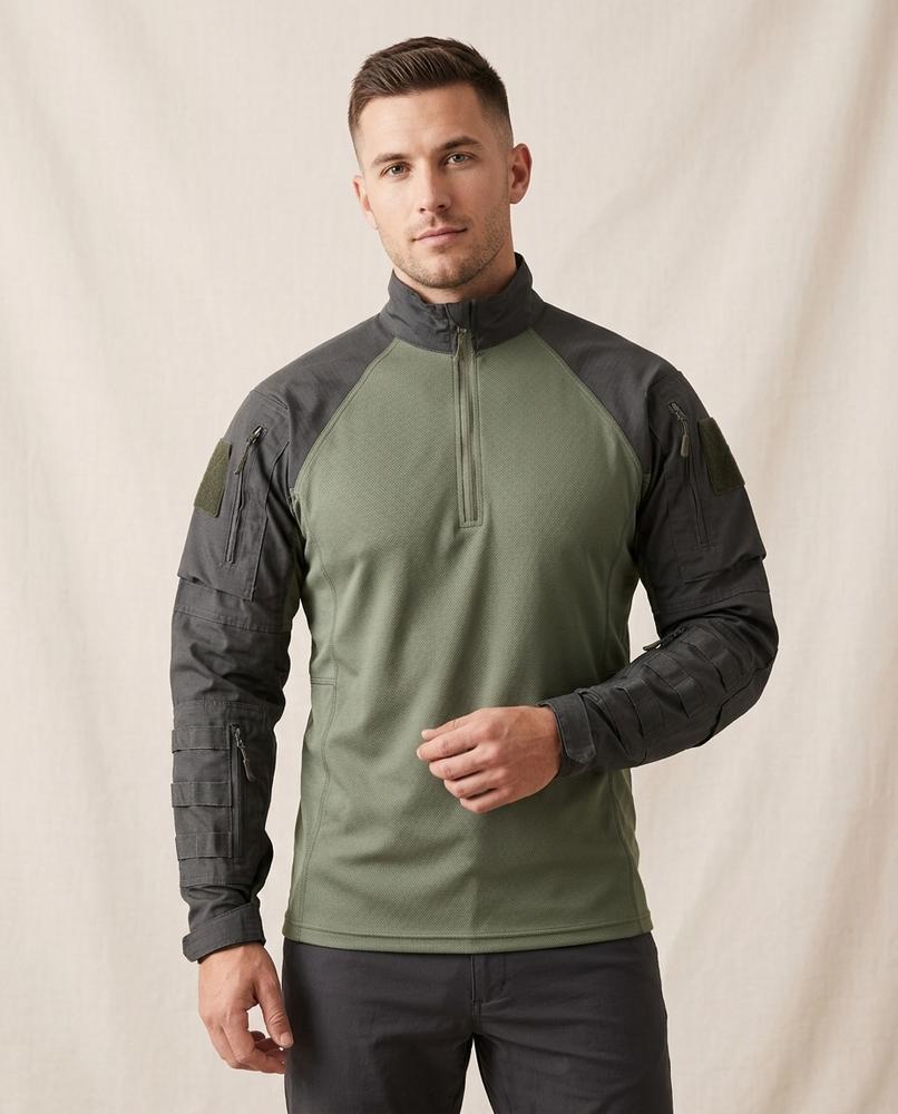 Lands Mode - Sakar | Zweifarbig Funktional Shirt Herren