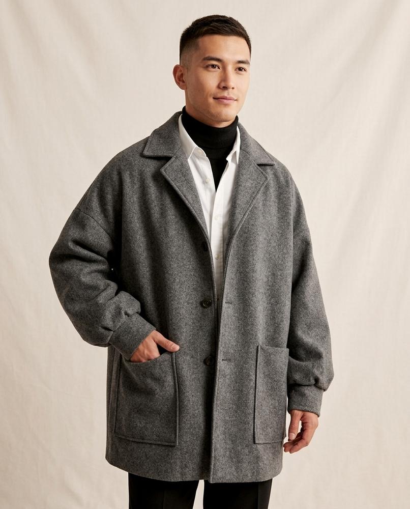 Lands Mode - Ranal | Gefütterter Oversize Mantel Herren