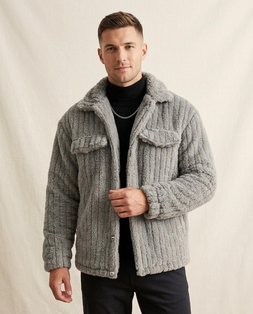 Lands Mode - Latal | Strukturiert Geknöpft Jacke Herren