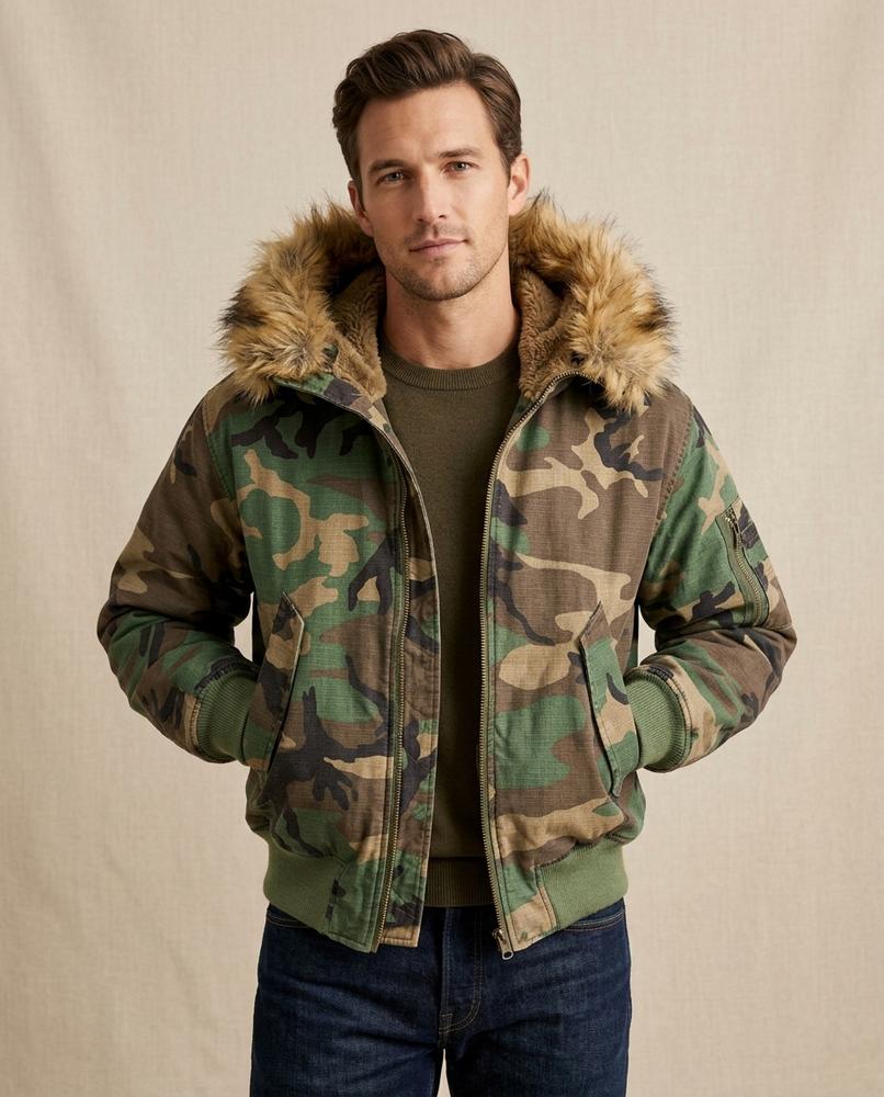 Lands Mode - Tirel | Gefütterte Camouflage Jacke Unisex