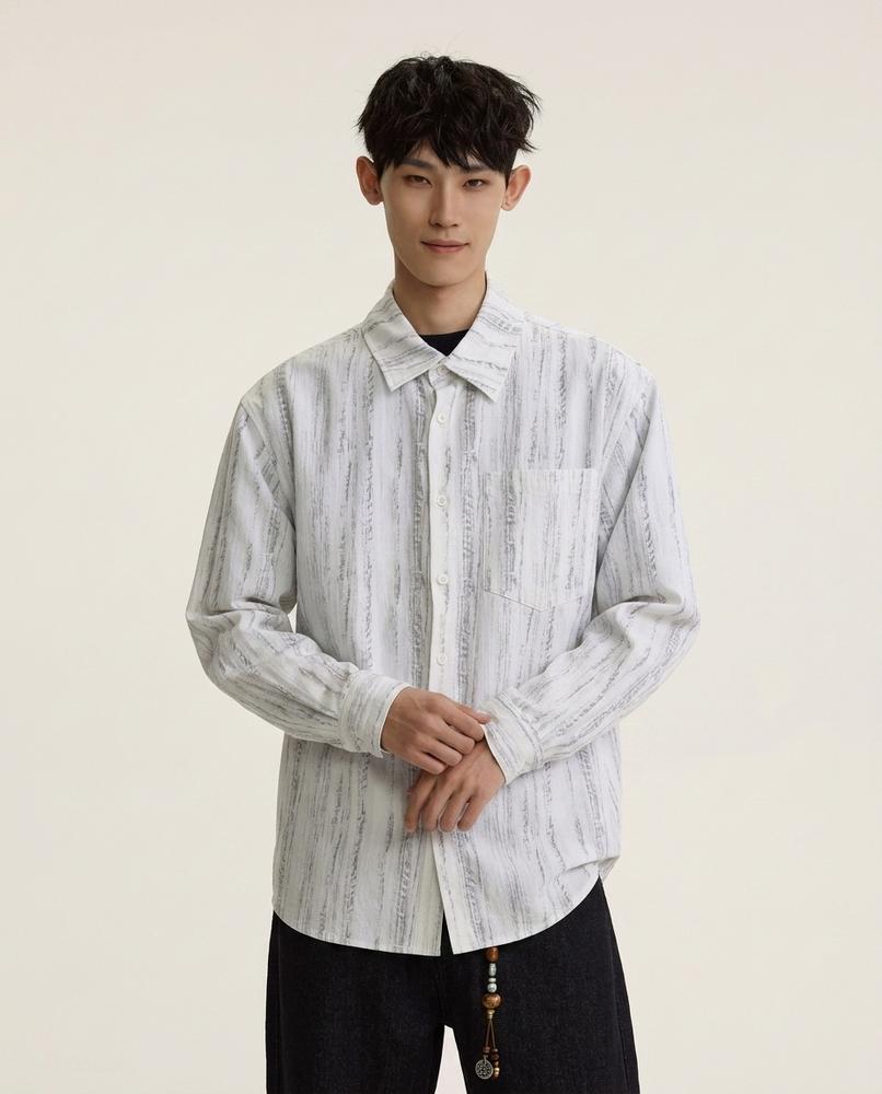 Lands Mode - Lozan | Strukturiertes Oversize Hemd Herren