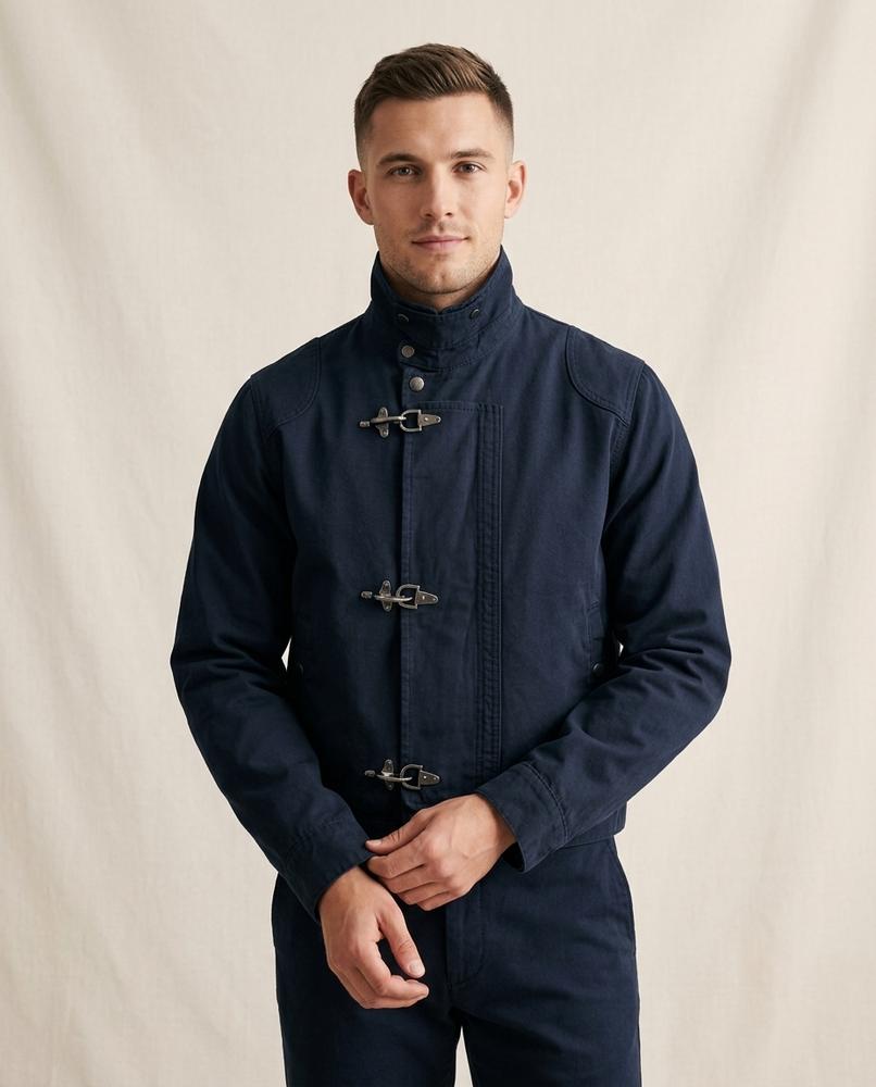 Lands Mode - Miran | Hakenverschluss Kurzgeschnittene Jacke Herren