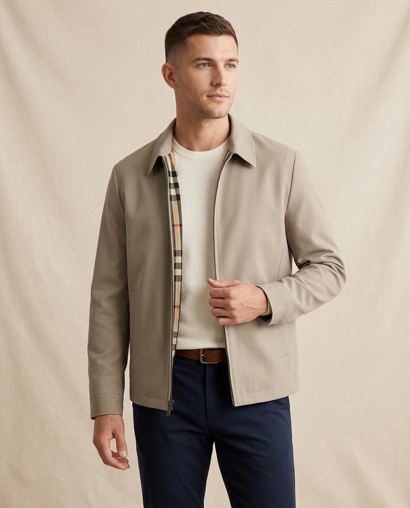 Lands Mode - Nolom | Unifarbene Gefütterte Jacke Herren