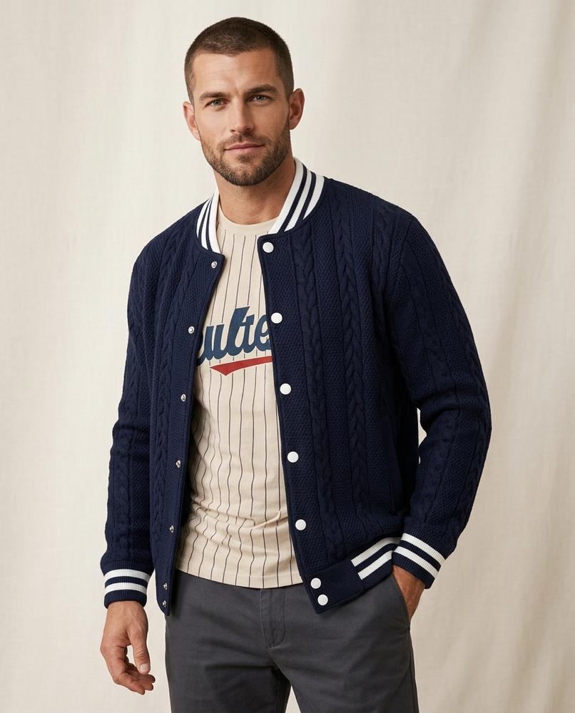 Lands Mode - Noron | Strukturiert Gerippt Jacke Herren