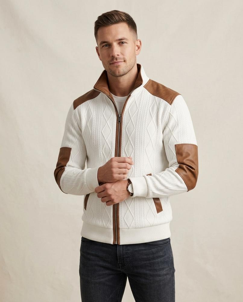 Lands Mode - Nelom | Strukturierte Gefütterte Jacke Herren