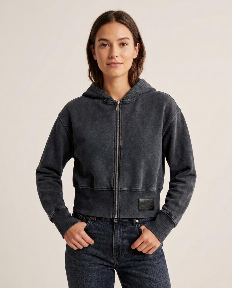 Lands Mode - Karal | Gewaschen Kurz Hoodie Damen