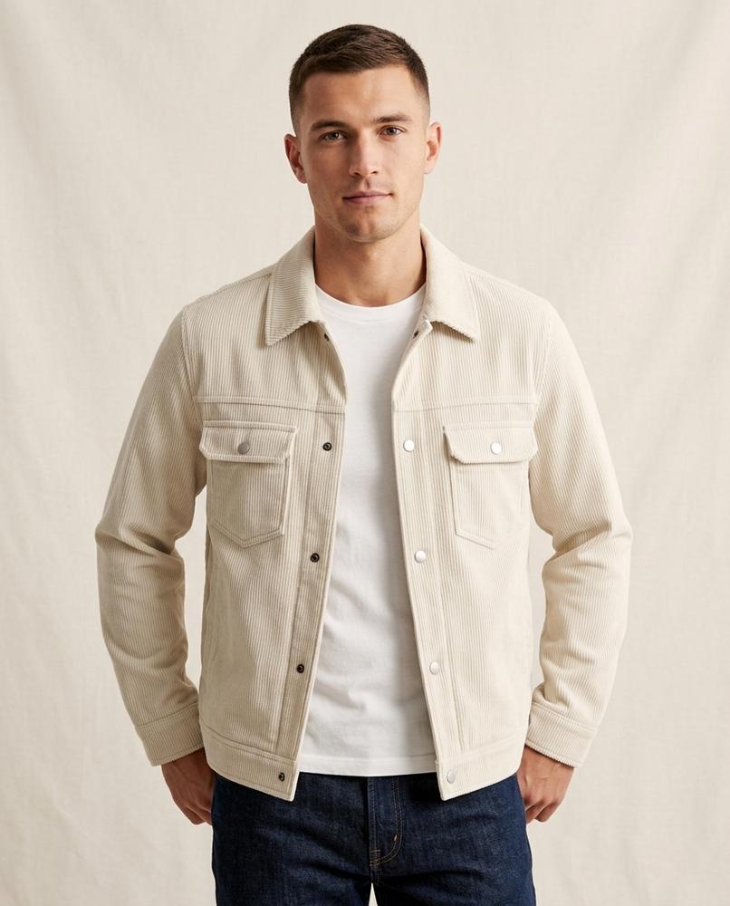 Lands Mode - Zamel | Gerippte Cord Jacke Herren