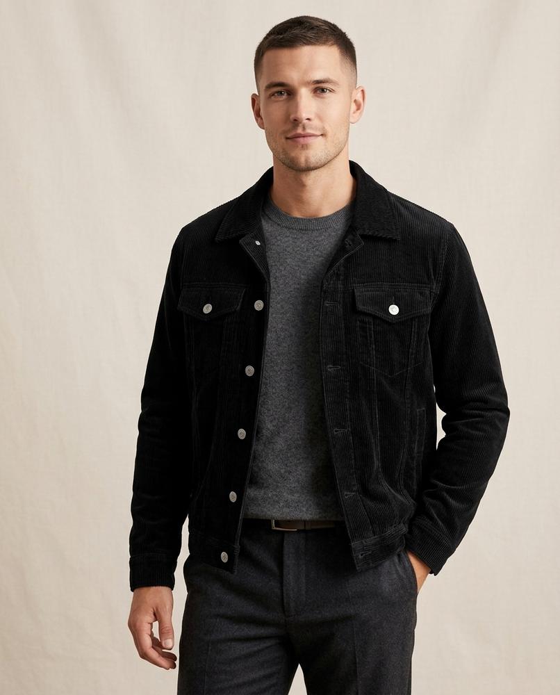 Lands Mode - Niver | Gefütterte Cord Jacke Herren