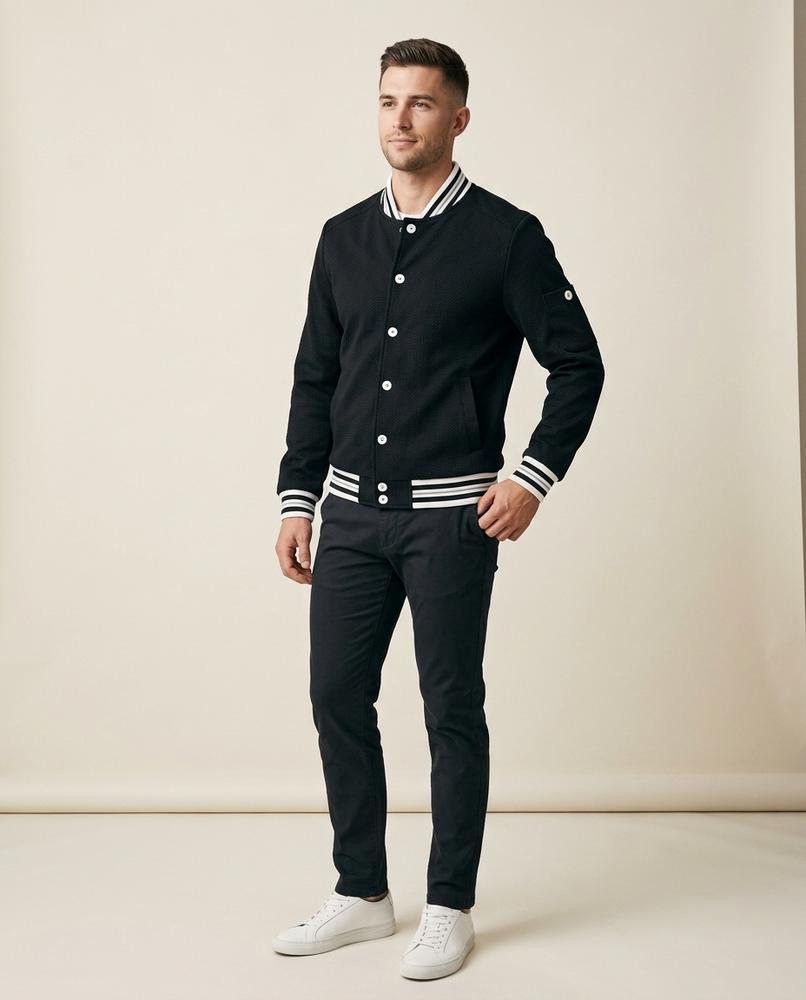 Lands Mode - Rilor | Strukturiert Geknöpft Jacke Herren