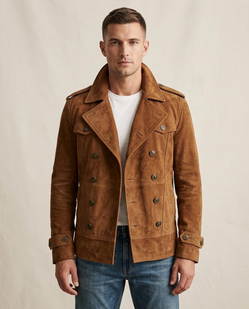 Lands Mode - Saram | Doppelreihig Strukturiert Jacke Herren