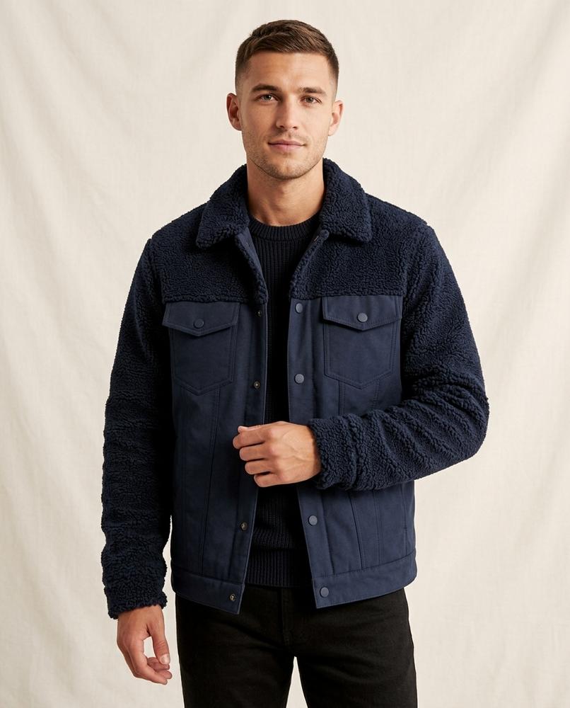 Lands Mode - Letal | Gefütterte Strukturierte Jacke Herren