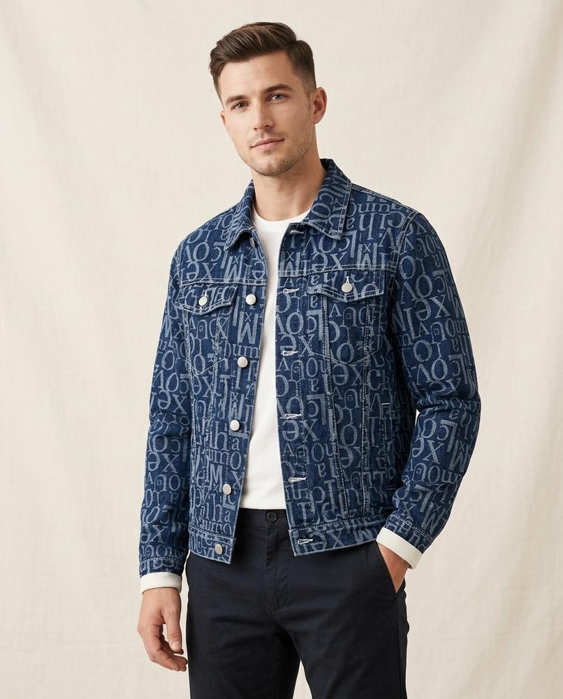 Lands Mode - Elzan | Bedruckte Langärmlige Jacke Herren