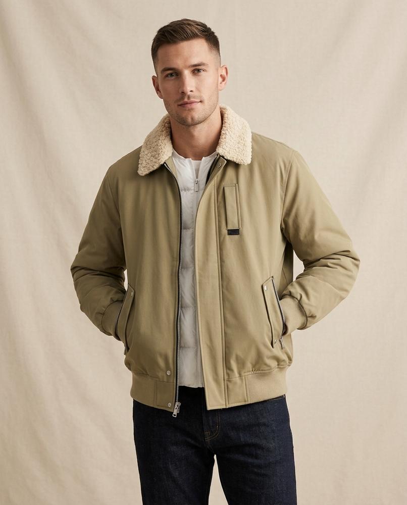 Lands Mode - Tisel | Gefüttert Strukturiert Jacke Herren