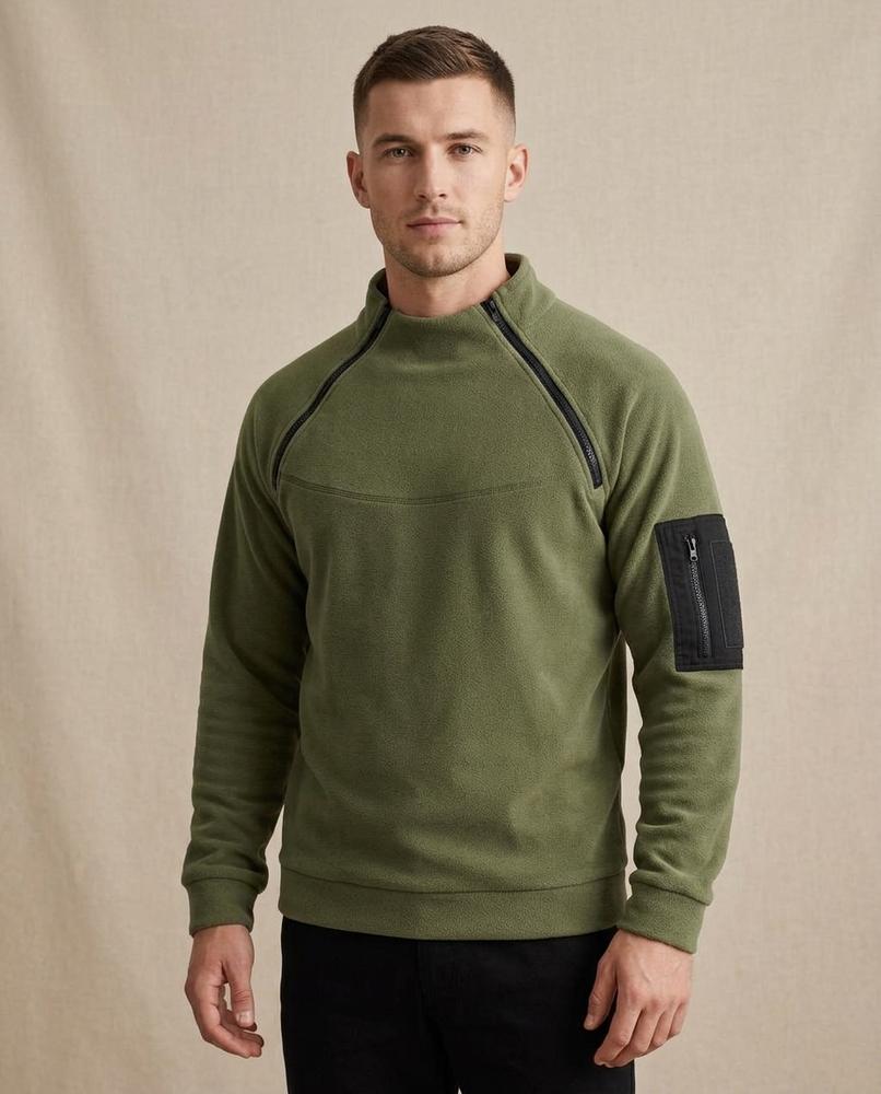 Lands Mode - Velor | Hochschließender Wärmender Pullover Herren