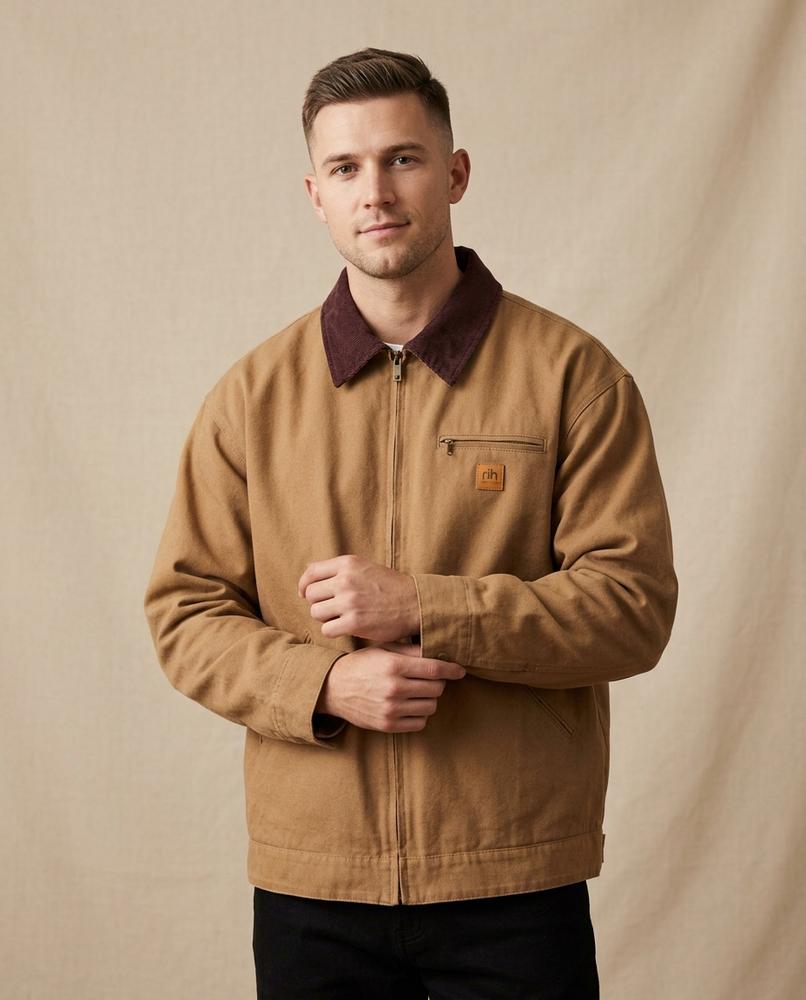 Lands Mode - Noral | Reißverschluss Canvas Jacke Unisex