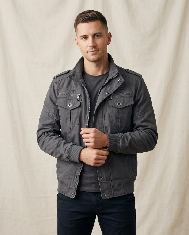Lands Mode - Daron | Funktional Gerippt Jacke Herren