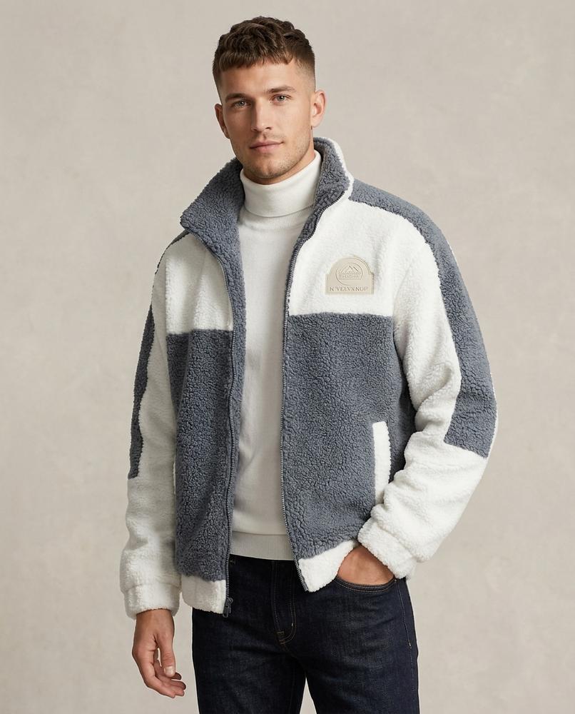 Lands Mode - Mowan | Zweifarbige Fleece Jacke Herren