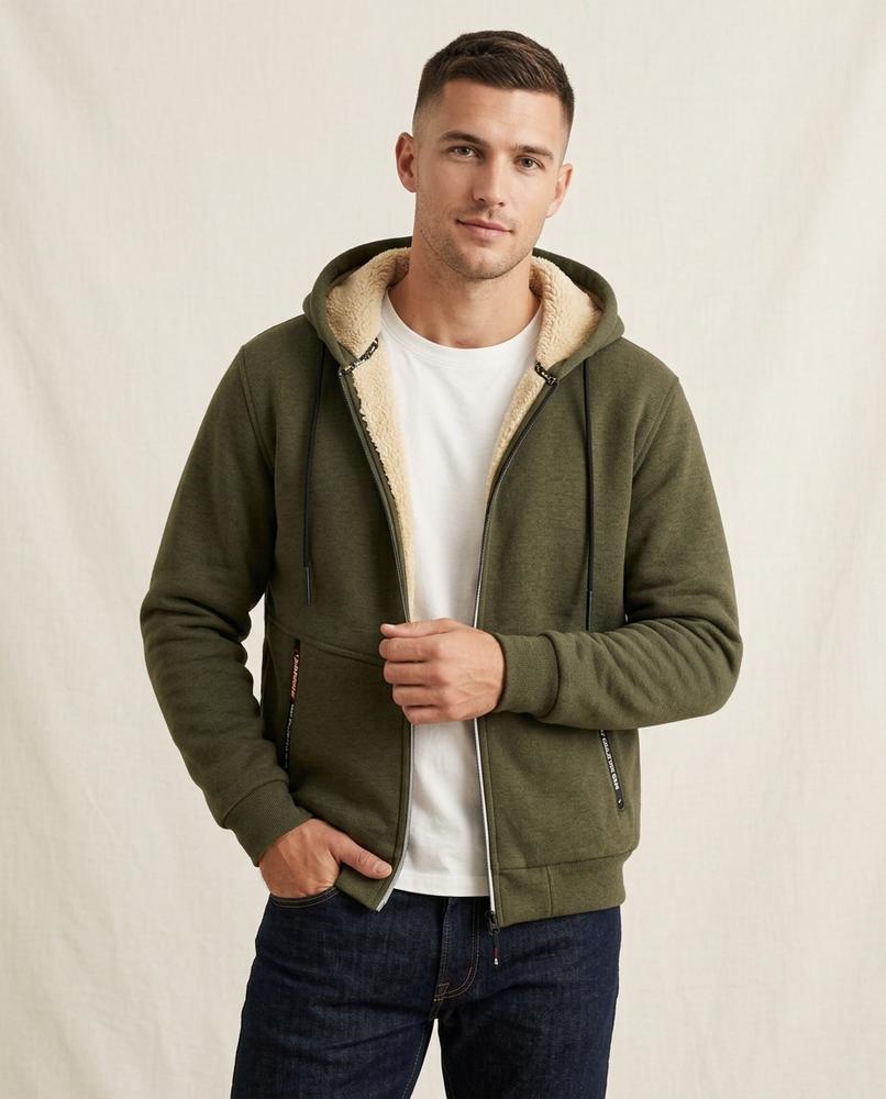 Lands Mode - Nunut | Warm Gefütterter Hoodie Herren