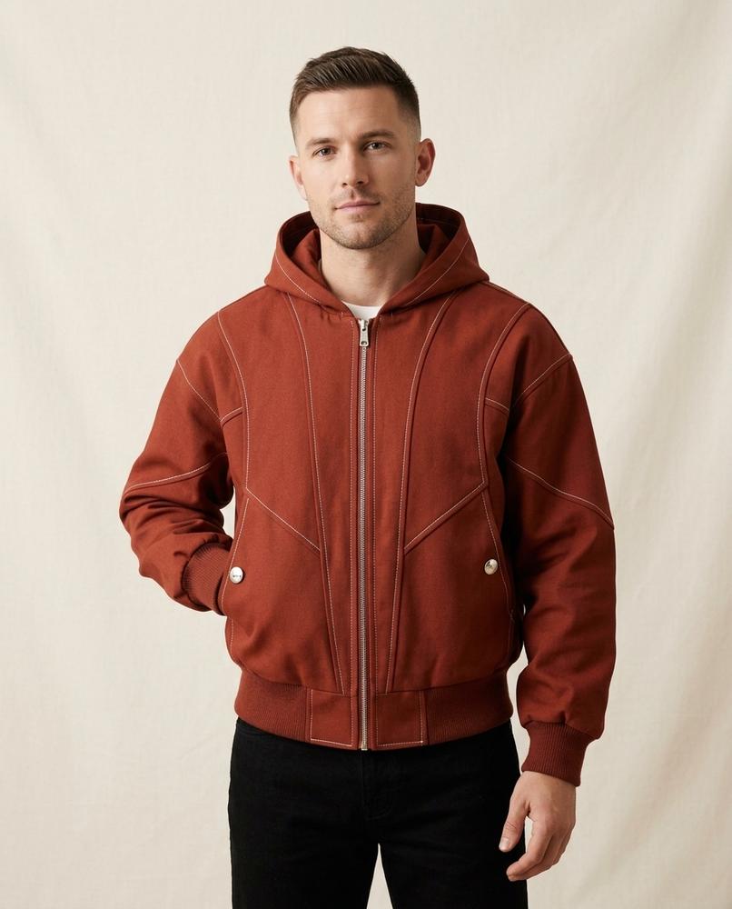 Lands Mode - Lotur | Kontrastgesteppte Strukturierte Jacke Unisex