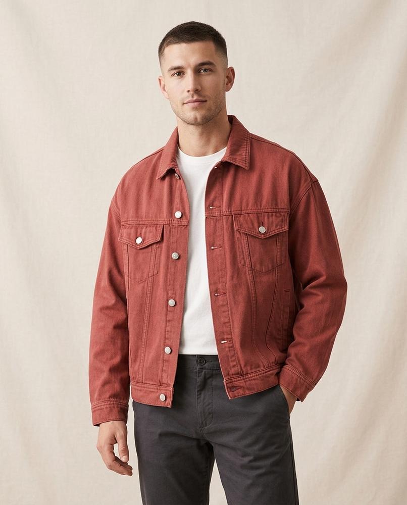 Lands Mode - Yurel | Geknöpfte Denim Jacke Unisex