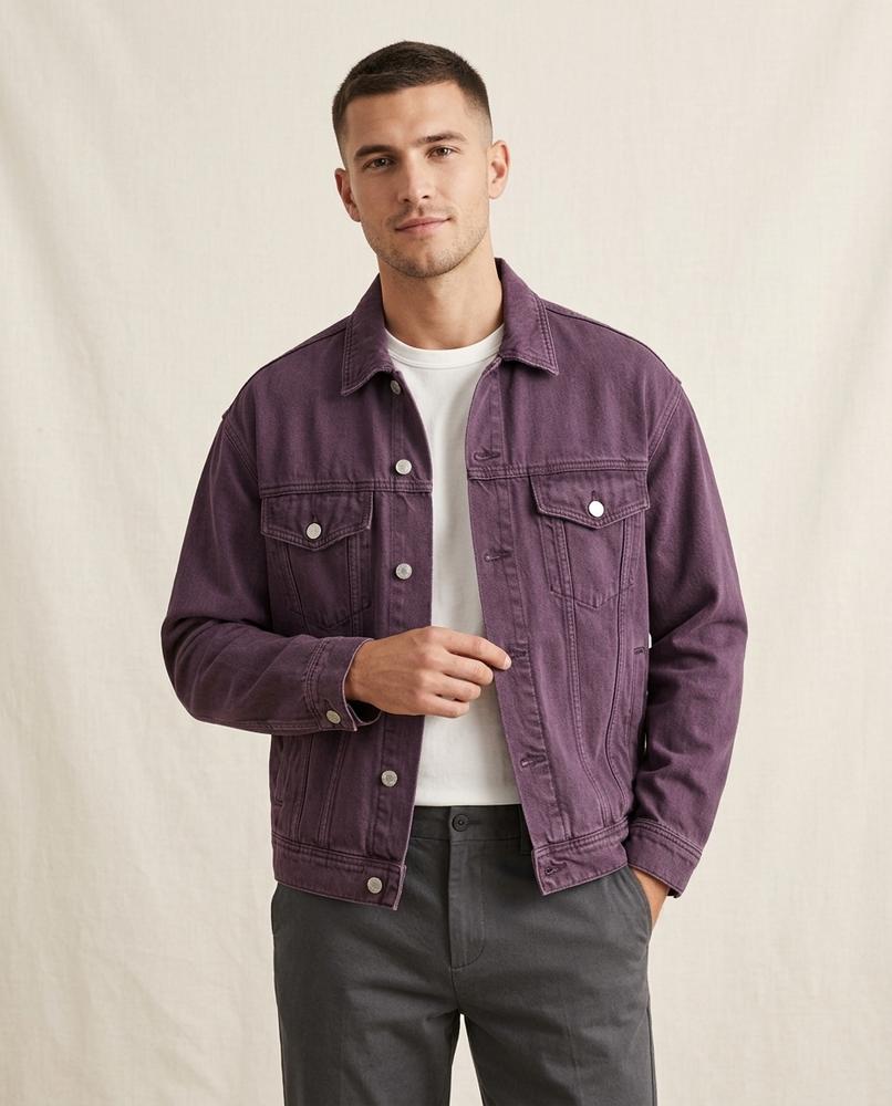 Lands Mode - Yurel | Geknöpfte Denim Jacke Unisex