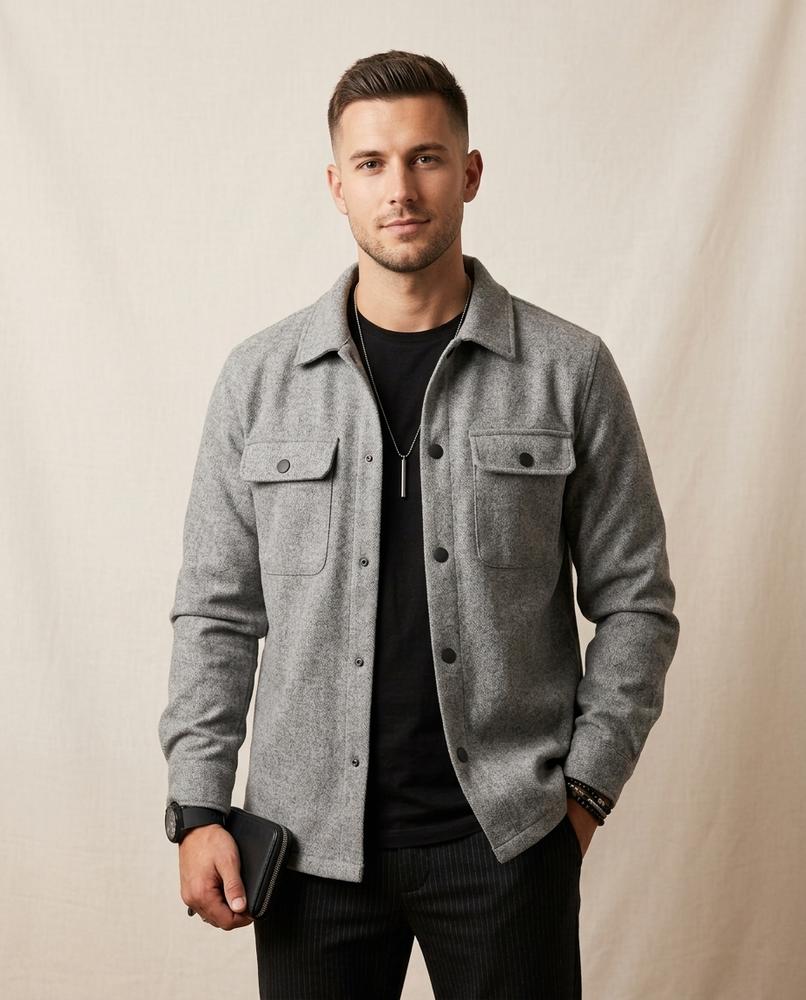Lands Mode - Cotod | Gefilzte Langärmlige Jacke Herren